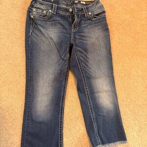 Miss Me Medium Blue Cropped Jeans